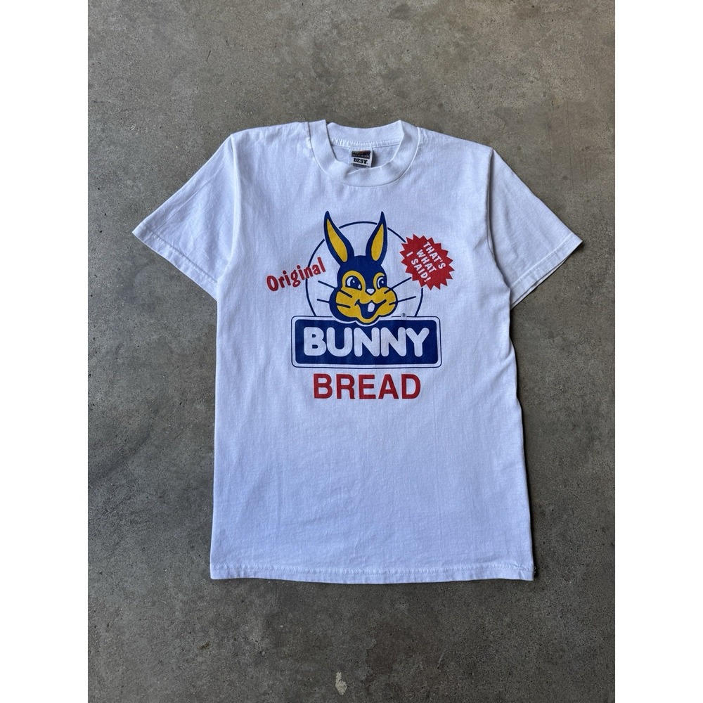 Vintage 90s Original Bunny Bread Promo Bunny’s Back White T-Shirt Small